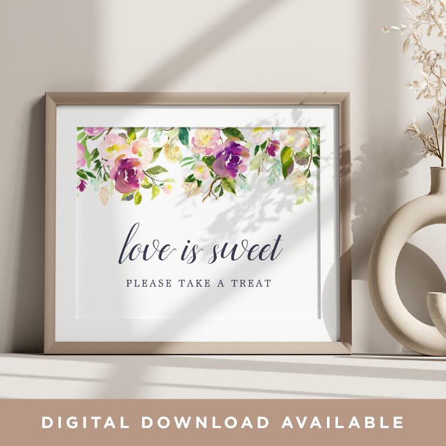 Vibrant Bloom Wedding Dessert Bar Sign (Creator Uploaded)