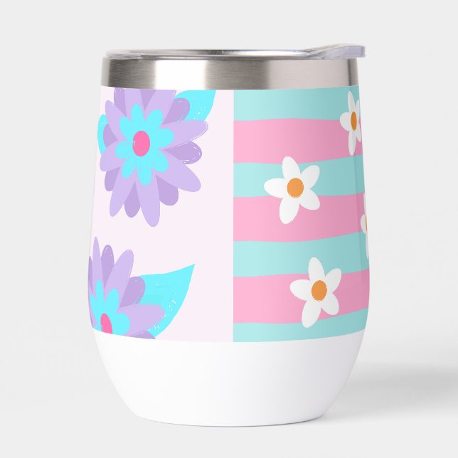 Vibrant Blooming Flowers Design (Left)