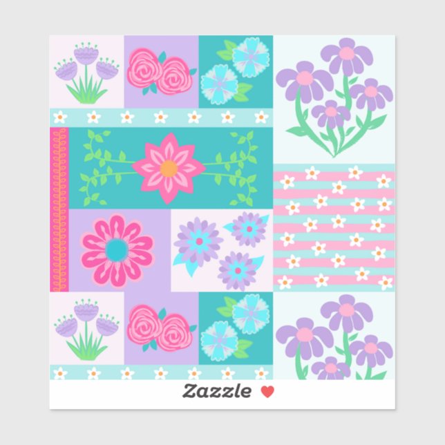 Vibrant Blooming Flowers Design (Sheet)
