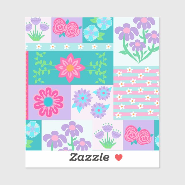 Vibrant Blooming Flowers Design (Sheet)