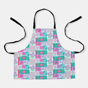 Vibrant Blooming Flowers Design Apron