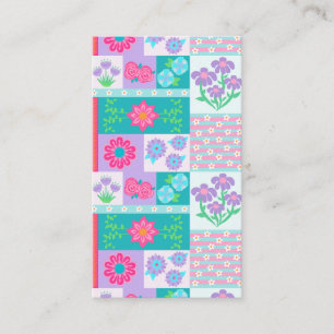 Vibrant Blooming Flowers Design Business Card
