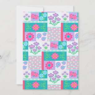 Vibrant Blooming Flowers Design Card