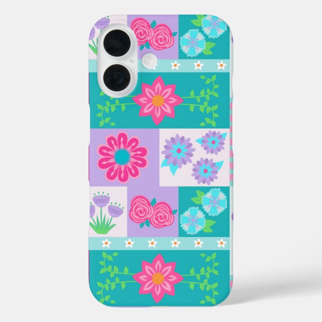 Vibrant Blooming Flowers Design Case-Mate iPhone Case (Back)