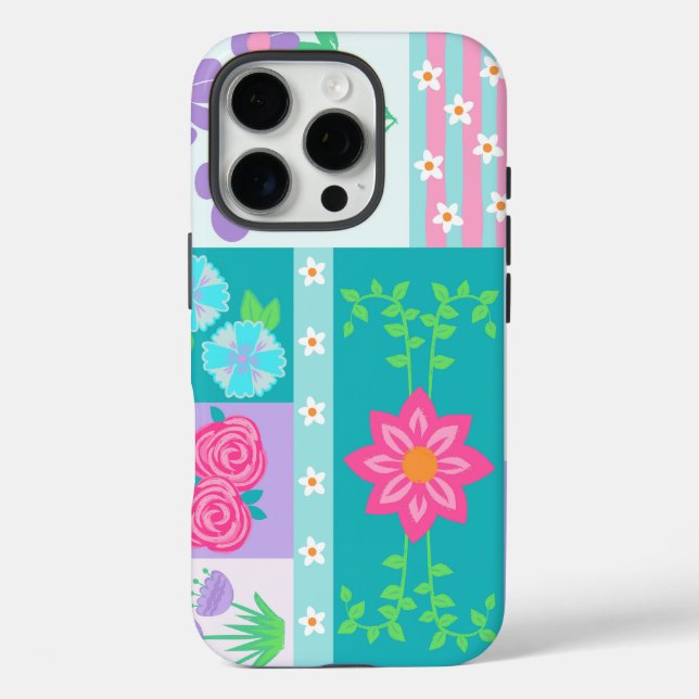 Vibrant Blooming Flowers Design Case-Mate iPhone Case (Back)