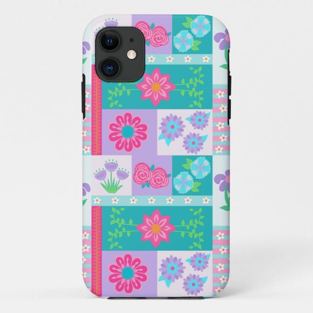 Vibrant Blooming Flowers Design Case-Mate iPhone Case (Back)