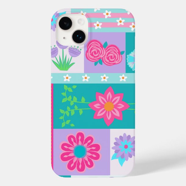 Vibrant Blooming Flowers Design Case-Mate iPhone Case (Back)