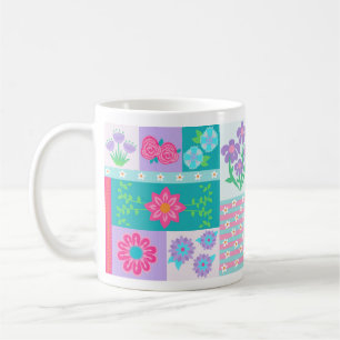 Vibrant Blooming Flowers Design Coffee Mug