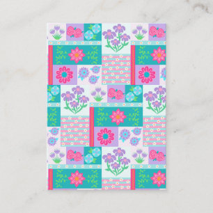 Vibrant Blooming Flowers Design Enclosure Card