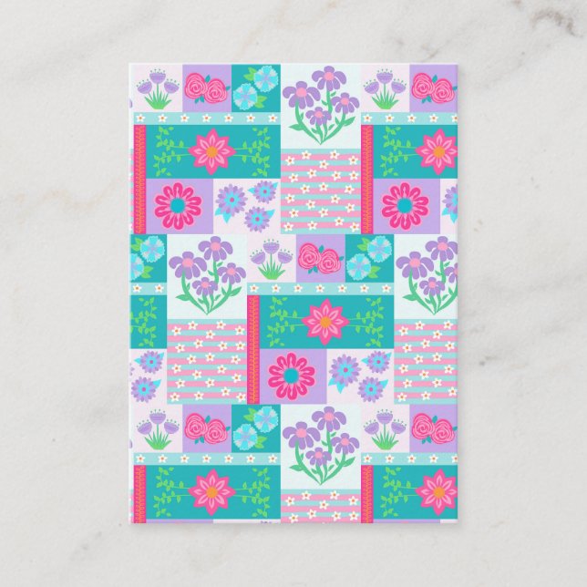 Vibrant Blooming Flowers Design Enclosure Card (Front)