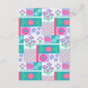 Vibrant Blooming Flowers Design Enclosure Card