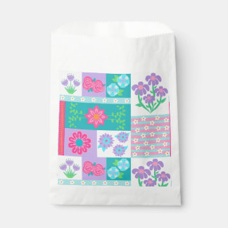 Vibrant Blooming Flowers Design Favour Bags