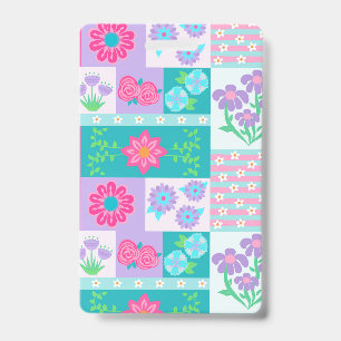 Vibrant Blooming Flowers Design ID Badge