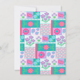 Vibrant Blooming Flowers Design Invitation