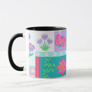 Vibrant Blooming Flowers Design Mug