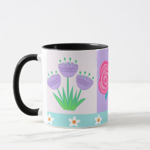 Vibrant Blooming Flowers Design Mug