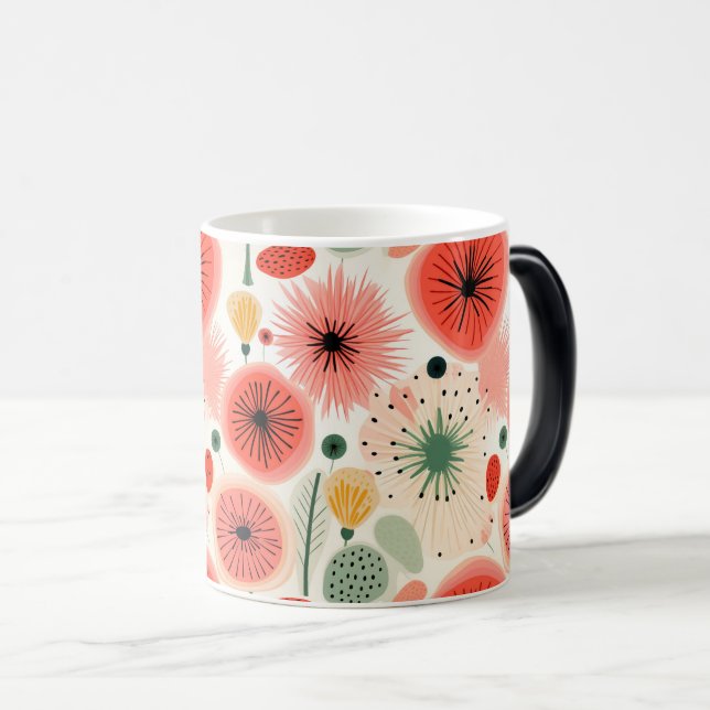 Vibrant Blooming Flowers in Full Colour Magic Mug (Front Right)