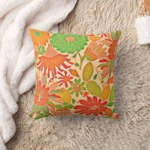 Vibrant Blossom Elegance Pattern Cushion