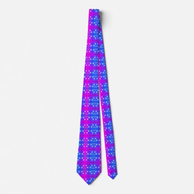 Vibrant Blue and Pink Neck Tie (Front)