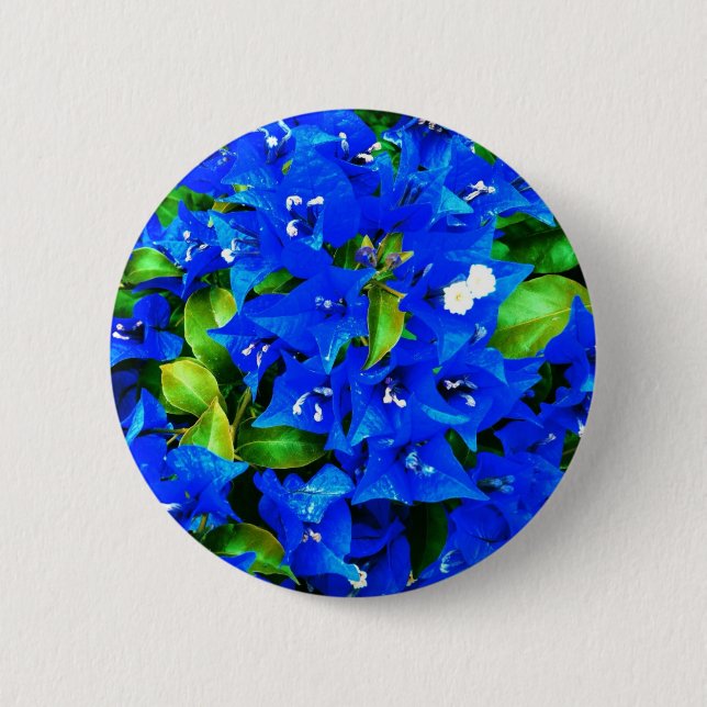 Vibrant Blue Bougainvillea Flowers 6 Cm Round Badge (Front)