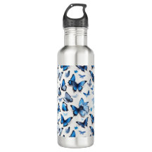 Vibrant blue butterflies