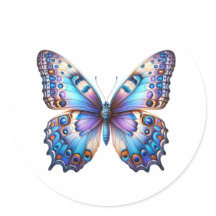 Vibrant Blue Butterfly Sticker