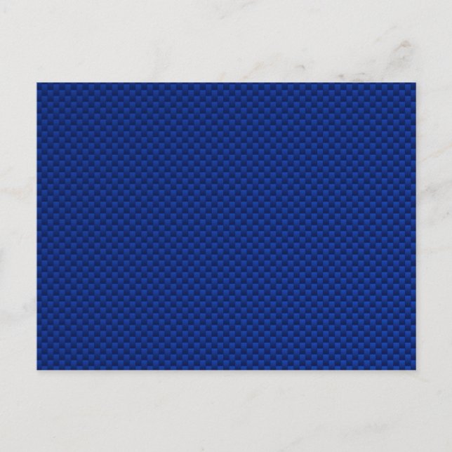 Vibrant Blue Carbon Fibre Like Print Background Postcard (Front)