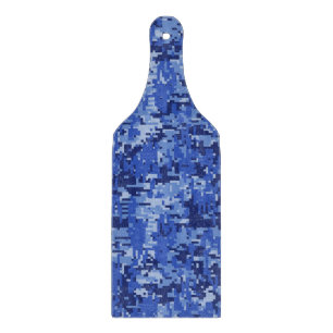 Vibrant Blue Digital Camo Camouflage Texture Cutting Board