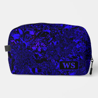 Vibrant Blue Monogram Toiletry Bag