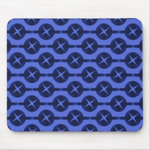 Vibrant Blue Uncommon Circles Mousepad