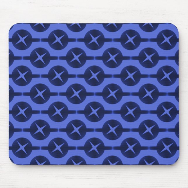 Vibrant Blue Uncommon Circles Mousepad (Front)