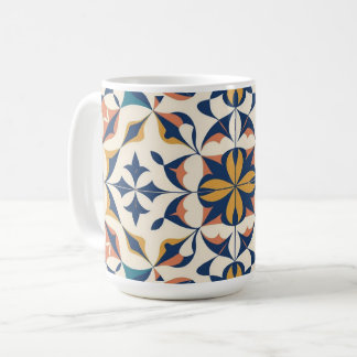 Vibrant Bohemian Floral Mosaic Coffee Mug