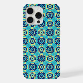 Vibrant Boho Chic Geometric Floral Pattern iPhone 15 Pro Max Case