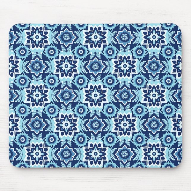 Vibrant Boho Chic Mandala Pattern Mouse Mat (Front)
