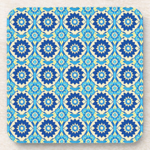 Vibrant Boho Floral Pattern Coasters - Set of 6