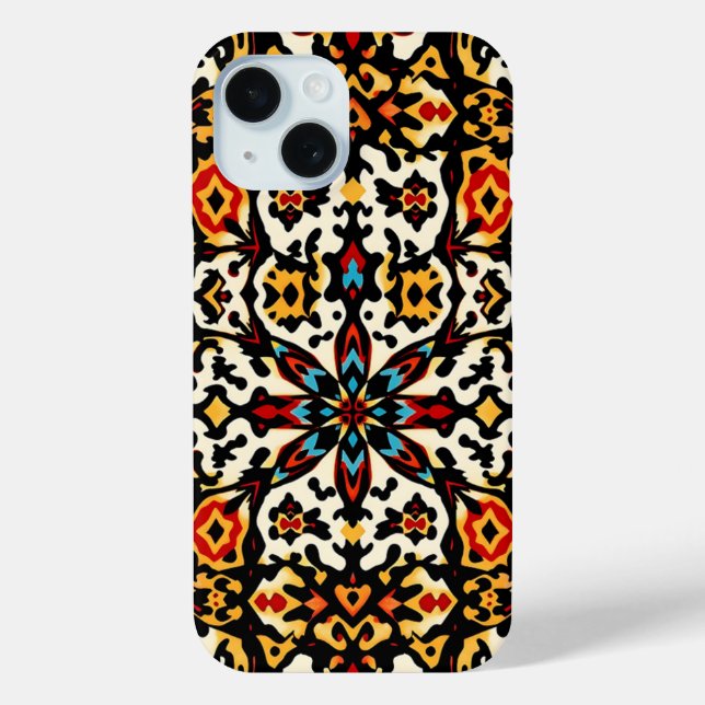 Vibrant Boho Medallion Phone Case (Back)