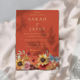 Vibrant Bold Floral Summer Wedding Gold