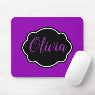 Vibrant, Bold Fuchsia Purple Personalised Mouse Mat