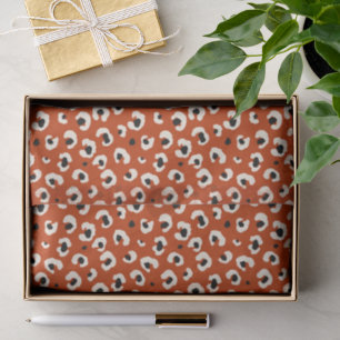 Vibrant Bold Red Leopard Stylish Animal Print Tissue Paper