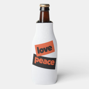 Vibrant, bold, simple, urban design of Love Peace Bottle Cooler