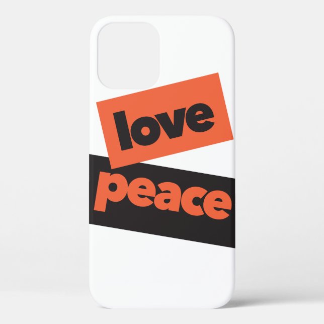 Vibrant, bold, simple, urban design of Love Peace Case-Mate iPhone Case (Back)