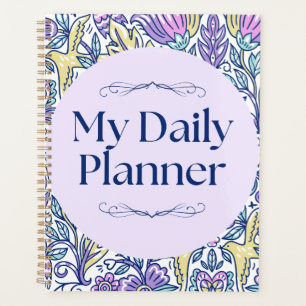 Vibrant Botanical Pattern Daily Organiser