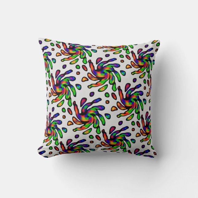 Vibrant Bright Colourful Pattern  Cushion (Front)