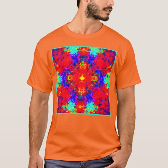 Vibrant Bright Colours Pattern Art T-Shirt (Front)