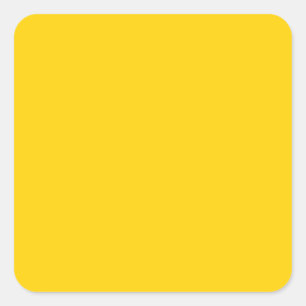 Vibrant Bright Yellow Customisable Solid Colour Square Sticker