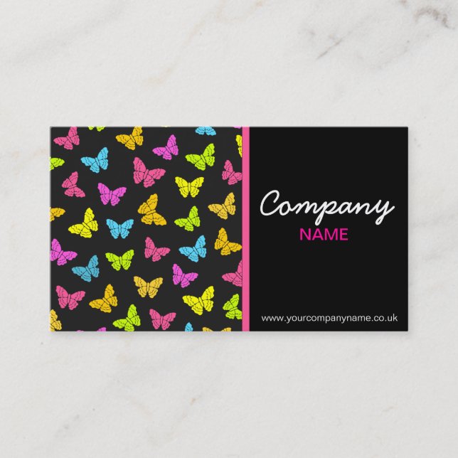 Vibrant Butterflies Business Card (Front)