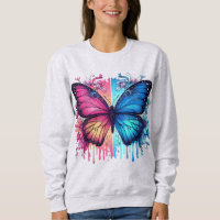 Vibrant Butterfly Art: Gradient Wings, Florals