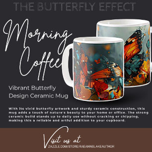 Vibrant Butterfly Design Ceramic Mug