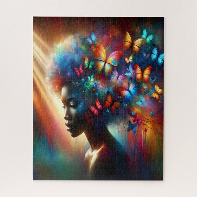 Vibrant Butterfly Dreamscape Jigsaw Puzzle (Vertical)