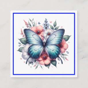 Vibrant Butterfly Floral Bouquet Art-96283 Enclosure Card